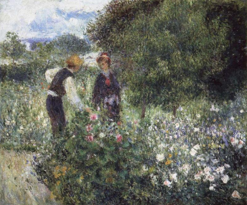 Pierre-Auguste Renoir Conversation with the Gardener oil painting image